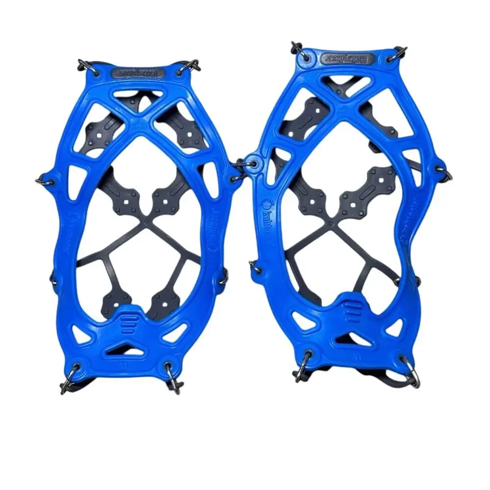 Kahtoola EXOspikes Traction Cleats Ice Snow Shoe Grips Blue Gray Size M Men 8-10